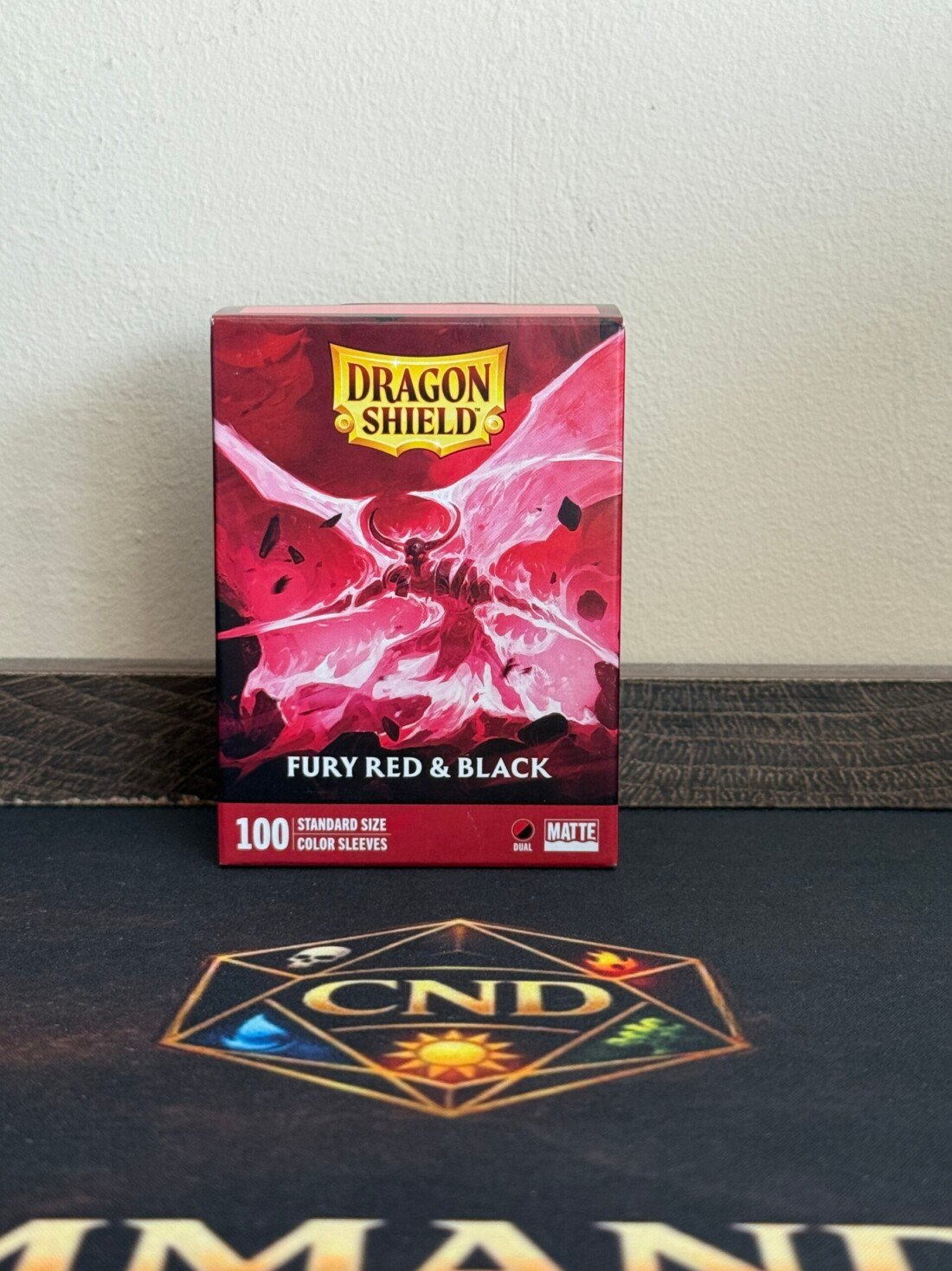 Dragon Shield Matte Dual Fury Red and Black 100 fundas para Commander y Magic