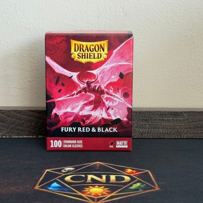 Dragon Shield Matte Dual Fury Red and Black 100 fundas para Commander y Magic