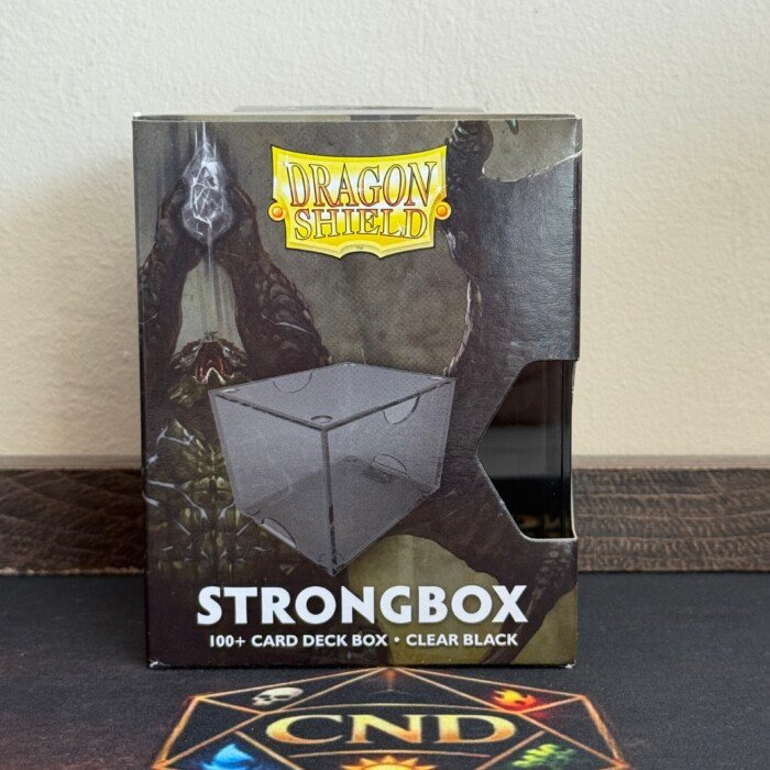 Dragon Shield Strongbox 100+ Negro Transparente deck box para Commander