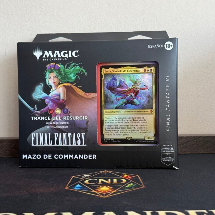 Trance del resurgir Terra precon Commander Final Fantasy VI en español sellado