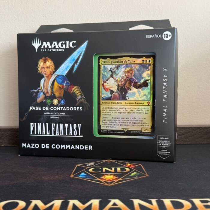 Pase de contadores Tidus precon Commander Final Fantasy X en español sellado