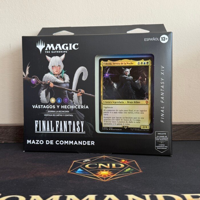 Vástagos y hechicería Y'shtola precon Commander Final Fantasy XIV en español sellado