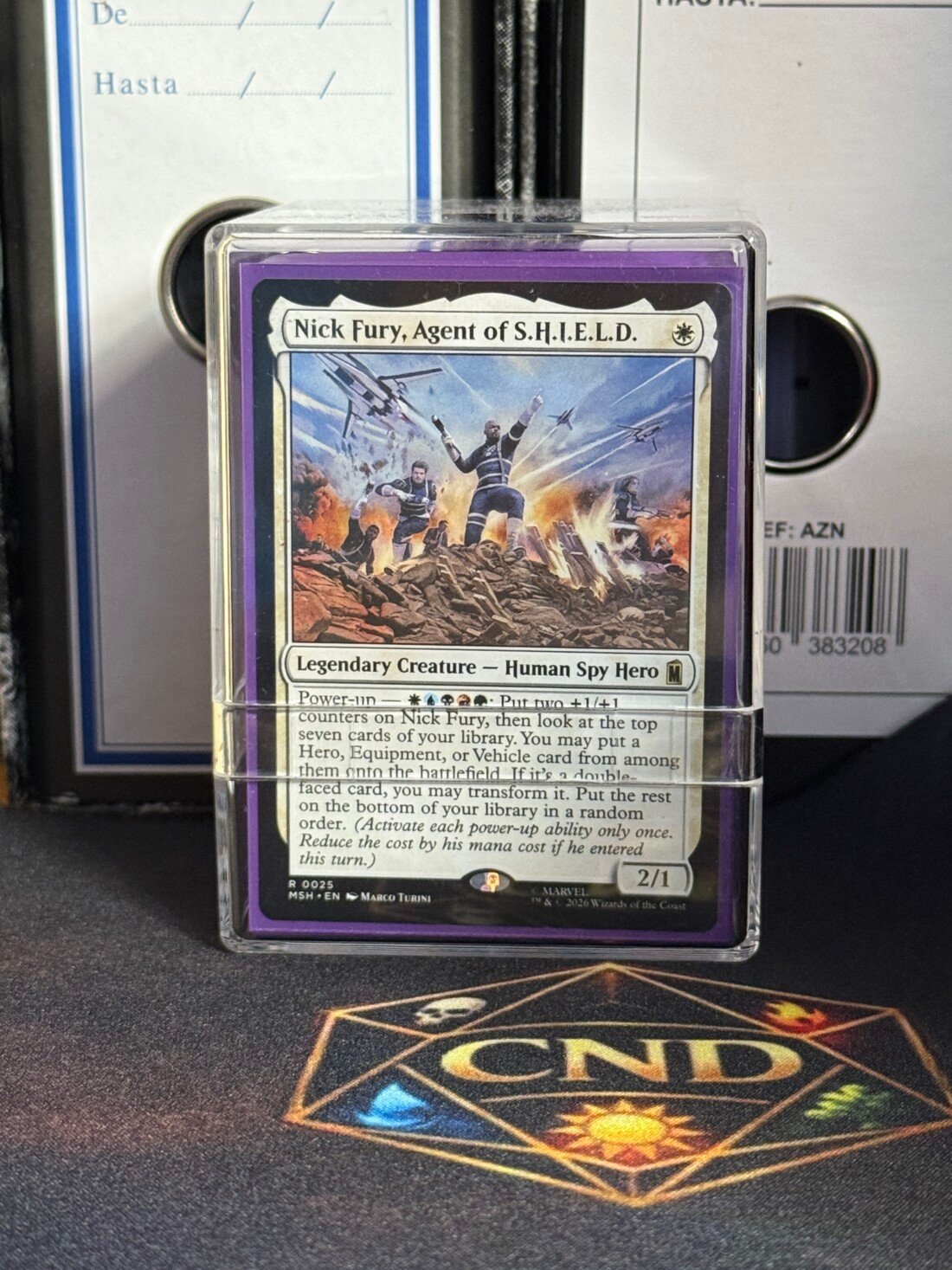 Nick Furia Agente de SHIELD mazo Commander Marvel B2 de cinco colores
